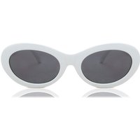 Oval Full Rim Plastic Women’s Prescription Sunglasses White Size 52 - SmartBuy Collection
