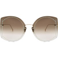 Salvatore Ferragamo SF 196SR 703 Women’s Sunglasses Gold Size 66