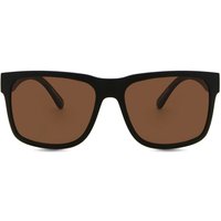 Square Full Rim Plastic Men's Prescription Sunglasses Black Size 54 - Arise Collective