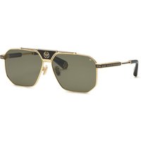 Philipp Plein SPP152V 0302 Men's Sunglasses Gold Size 63