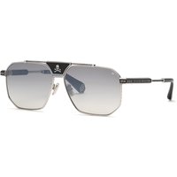 Philipp Plein SPP152W K07X Men's Sunglasses Silver Size 63