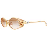 Anna-Karin Karlsson CLAW PLUME Gold White Diamond Edition Women’s Sunglasses Gold Size 54