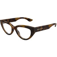 Alexander McQueen AM0529O 002 Women’s Eyeglasses Tortoiseshell Size 52 - Blue Light Block Available