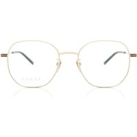 Gucci GG1125OA Asian Fit 002 Men's Eyeglasses Gold Size 53 - Blue Light Block Available