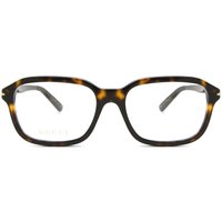Gucci GG1446O 002 Men's Eyeglasses Tortoiseshell Size 56 - Blue Light Block Available