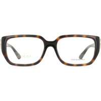 Gucci GG1694OA Asian Fit 002 Women’s Eyeglasses Tortoiseshell Size 55 - Blue Light Block Available