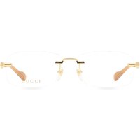 Gucci GG1221O 006 Men's Eyeglasses Gold Size 56 - Blue Light Block Available