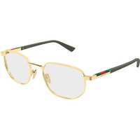 Gucci GG2093O 003 Men's Eyeglasses Gold Size 53 - Blue Light Block Available