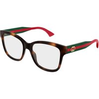 Gucci GG0038OANN Asian Fit 002 Women’s Eyeglasses Tortoiseshell Size 54 - Blue Light Block Available