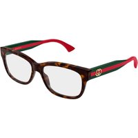 Gucci GG0278OAN Asian Fit 002 Women’s Eyeglasses Tortoiseshell Size 55 - Blue Light Block Available