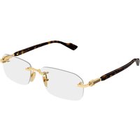 Gucci GG1221O 007 Men's Eyeglasses Gold Size 56 - Blue Light Block Available