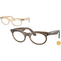 レイバン Ray-Ban RX2242VF Wayfarer 楕円形 アジアフィット 8294 サングラス - 男性用 - 茶色