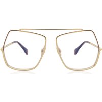 Max Mara MM5118-B Blue-Light Block 032 Women’s Eyeglasses Gold Size 58 - Blue Light Block Available