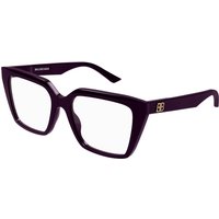 Balenciaga BB0130O Asian Fit 009 Women’s Eyeglasses Purple Size 53 - Blue Light Block Available