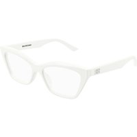 Balenciaga BB0342O 011 Women’s Eyeglasses White Size 55 - Blue Light Block Available