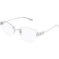 Balenciaga BB0489O 001 Women’s Eyeglasses Silver Size 61 - Blue Light Block Available