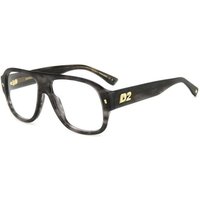 Dsquared2 D2 0125 2W8 Men's Eyeglasses Grey Size 56 - Blue Light Block Available