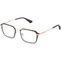 Police VPLQ71 CODE 8 0300 Men's Eyeglasses Black Size 52 - Blue Light Block Available