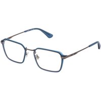 Police VPLQ71 CODE 8 0613 Men's Eyeglasses Blue Size 52 - Blue Light Block Available