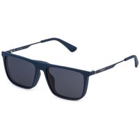 Police UPLP09 ORIGINS LITE 27 With Clip-On R22P Men's Eyeglasses Blue Size 54 - Blue Light Block Available