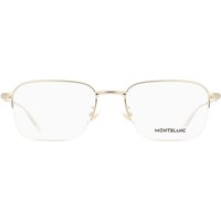 Montblanc MB0220OA Asian Fit 005 Men's Eyeglasses Gold Size 56 - Blue Light Block Available