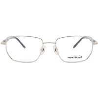 Montblanc MB0347O Asian Fit 005 Men's Eyeglasses Silver Size 54 - Blue Light Block Available