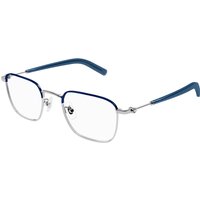 Montblanc MB0389O アジアフィット 009 サングラス - 男性用 - Silver