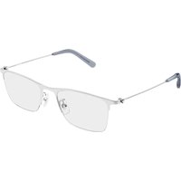 Montblanc MB0502OL アジアフィット 006 サングラス - 男性用 - Silver