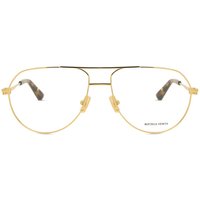Bottega Veneta BV1302O 001 Men's Eyeglasses Gold Size 57 - Blue Light Block Available