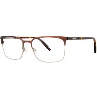 Jhane Barnes Modus Brown Men's Eyeglasses Brown Size 55 - Blue Light Block Available