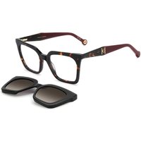 Carolina Herrera HER 0376/C With Clip-On 086 Women’s Eyeglasses Tortoiseshell Size 52 - Blue Light Block Available