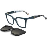 Carolina Herrera HER 0376/C With Clip-On ZI9 Women’s Eyeglasses Blue Size 52 - Blue Light Block Available