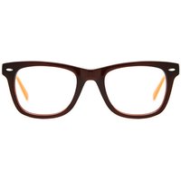 Rectangle Full Rim Kids' Prescription Eyeglasses Online Brown Size 50 - Free Lenses - Blue Light Block Available - SmartBuy Collection