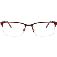 男性用 長方形 金属 バーガンディ サングラス - アンチブルーライト - SmartBuy Collection