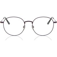 Round Full Rim Metal Men's Prescription Eyeglasses Online Purple Size 50 - Free Lenses - Blue Light Block Available - SmartBuy Collection