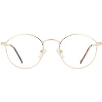 Oval Full Rim Metal Men's Prescription Eyeglasses Online Gold Size 47 - Free Lenses - Blue Light Block Available - SmartBuy Collection