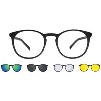 男性用 楕円形 プラスチック 黒 サングラス - アンチブルーライト - SmartBuy Collection