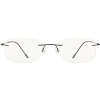 男性用 長方形 チタン 製 黒 サングラス - アンチブルーライト - SmartBuy Collection