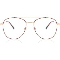 Pilot Full Rim Metal Men's Prescription Eyeglasses Online Red Size 54 - Free Lenses - Blue Light Block Available - SmartBuy Collection