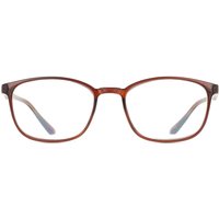 女性用 長方形 プラスチック 茶色 サングラス - アンチブルーライト - SmartBuy Collection