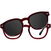 男性用 正方形 プラスチック バーガンディ サングラス - アンチブルーライト - SmartBuy Collection