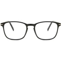 Square Full Rim Plastic Men's Prescription Eyeglasses Online Black Size 52 - Free Lenses - Blue Light Block Available - SmartBuy Collection