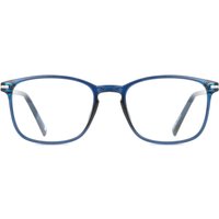 Square Full Rim Plastic Men's Prescription Eyeglasses Online Blue Size 52 - Free Lenses - Blue Light Block Available - SmartBuy Collection