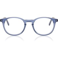 Round Full Rim Plastic Men's Prescription Eyeglasses Online Blue Size 47 - Free Lenses - Blue Light Block Available - SmartBuy Collection