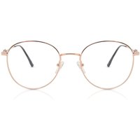 Oval Full Rim Metal Men's Prescription Eyeglasses Online Rose-Gold Size 50 - Free Lenses - Blue Light Block Available - SmartBuy Collection