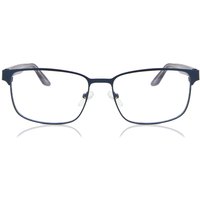 Rectangle Full Rim Metal Men's Prescription Eyeglasses Online Blue Size 56 - Free Lenses - Blue Light Block Available - SmartBuy Collection