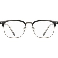 男性用 Browline 金属 黒 サングラス - アンチブルーライト - SmartBuy Collection