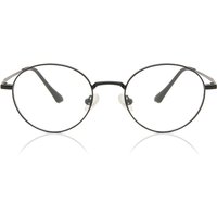 Oval Full Rim Metal Men's Prescription Eyeglasses Online Black Size 46 - Free Lenses - Blue Light Block Available - SmartBuy Collection