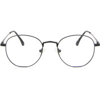 男性用 楕円形 金属 黒 サングラス - アンチブルーライト - SmartBuy Collection