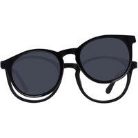 Oval Clip-On Plastic Men's Prescription Eyeglasses Online Black Size 45 - Free Lenses - Blue Light Block Available - SmartBuy Collection